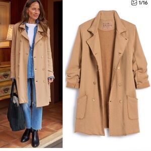 NWOT Frank & Eileen Belfast Trench Coat (Sz XS) Triple Fleece Camel